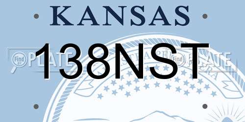 138NST Kansas License Plate