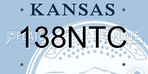 138NTC Kansas License Plate