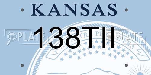 138TII Kansas License Plate