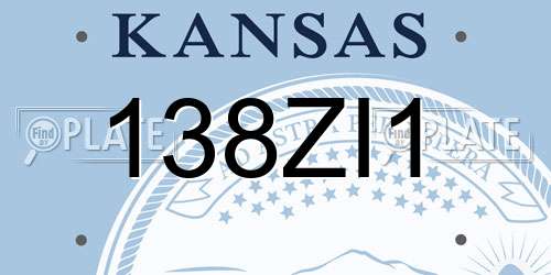 138ZI1 Kansas License Plate