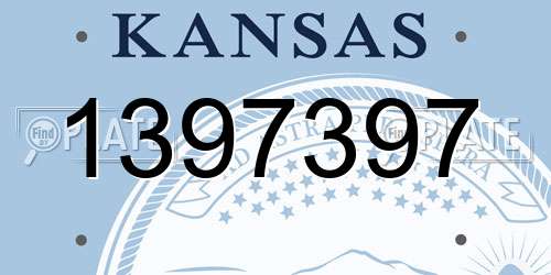1397397 Kansas License Plate