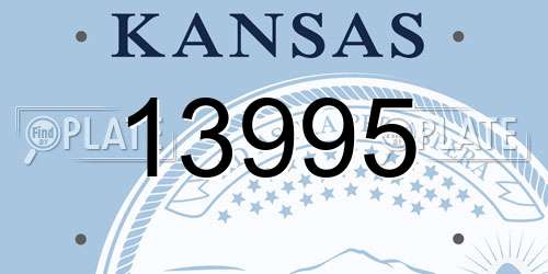 13995 Kansas License Plate