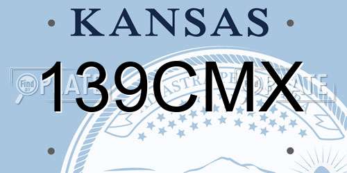 139CMX Kansas License Plate