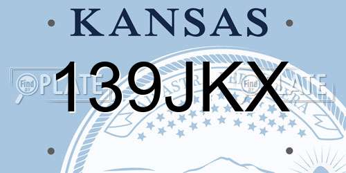 139JKX Kansas License Plate