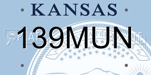 139MUN Kansas License Plate