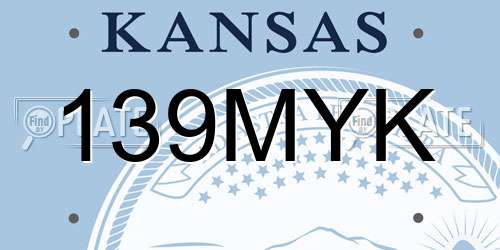139MYK Kansas License Plate