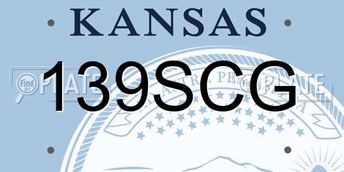 139SCG Kansas License Plate