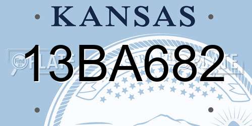 13BA682 Kansas License Plate
