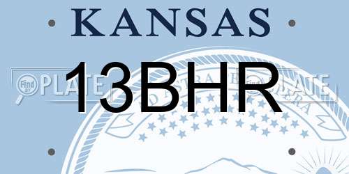 13BHR Kansas License Plate