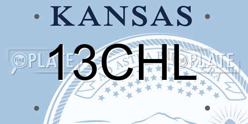13CHL Kansas License Plate