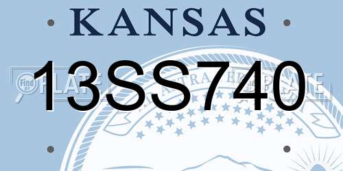 13SS740 Kansas License Plate