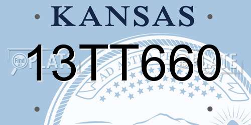13TT660 Kansas License Plate