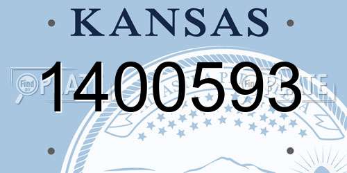 1400593 Kansas License Plate