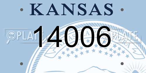 14006 Kansas License Plate