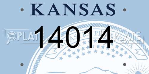 14014 Kansas License Plate