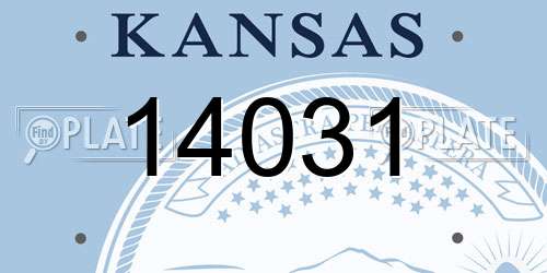 14031 Kansas License Plate
