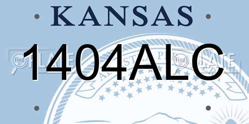 1404ALC Kansas License Plate