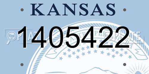 1405422 Kansas License Plate