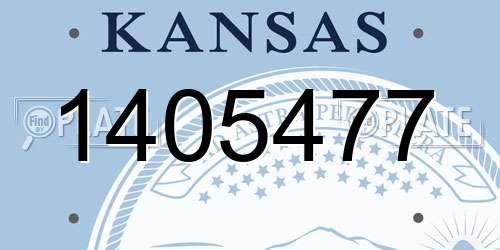 1405477 Kansas License Plate