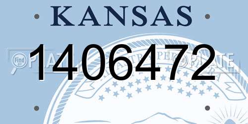 1406472 Kansas License Plate