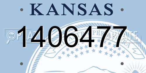 1406477 Kansas License Plate