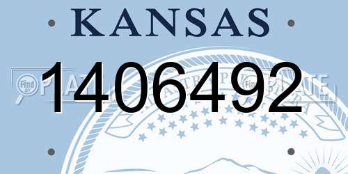 1406492 Kansas License Plate