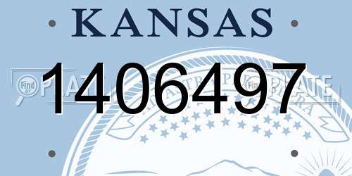 1406497 Kansas License Plate