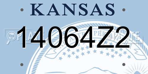 14064Z2 Kansas License Plate