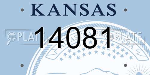 14081 Kansas License Plate