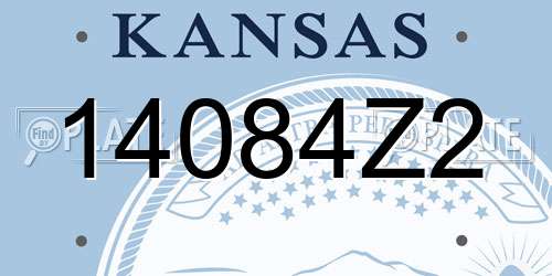 14084Z2 Kansas License Plate
