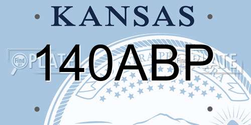 140ABP Kansas License Plate