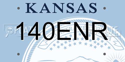 140ENR Kansas License Plate