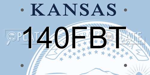 140FBT Kansas License Plate
