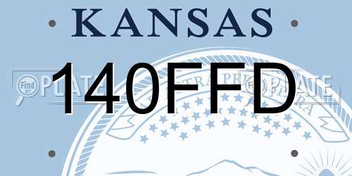 140FFD Kansas License Plate