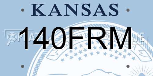 140FRM Kansas License Plate