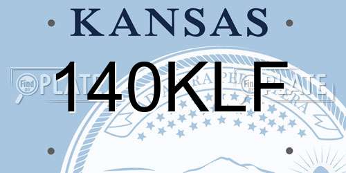 140KLF Kansas License Plate