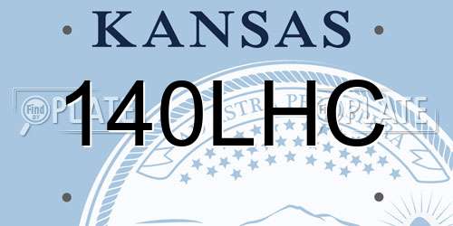 140LHC Kansas License Plate