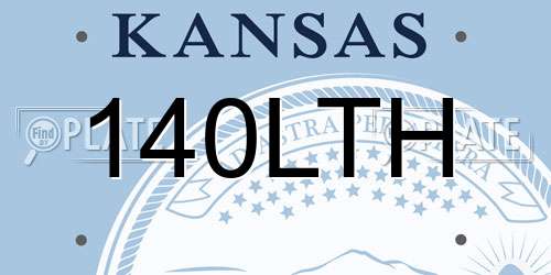 140LTH Kansas License Plate