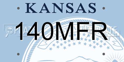 140MFR Kansas License Plate