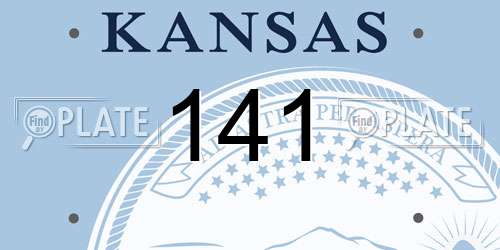 141 Kansas License Plate