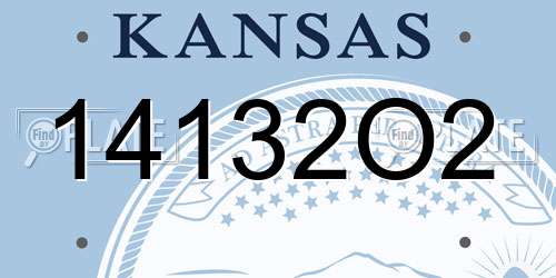 14132O2 Kansas License Plate