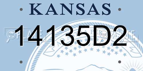 14135D2 Kansas License Plate