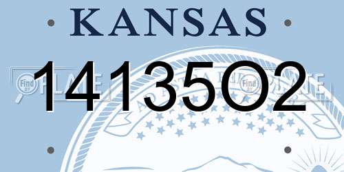 14135O2 Kansas License Plate
