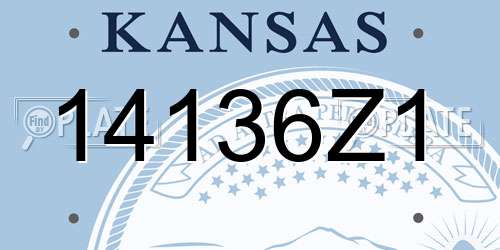 14136Z1 Kansas License Plate