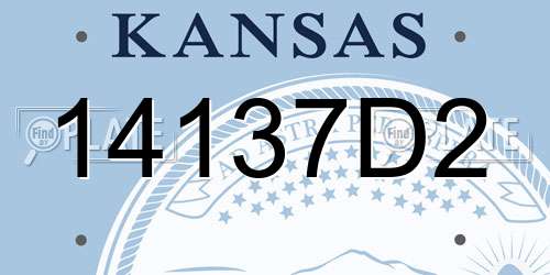 14137D2 Kansas License Plate