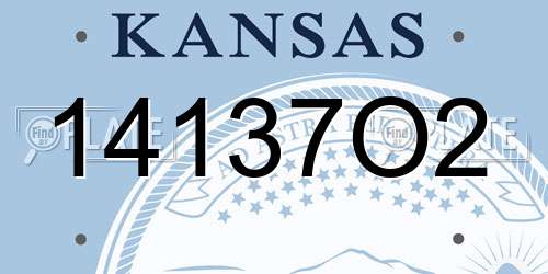 14137O2 Kansas License Plate