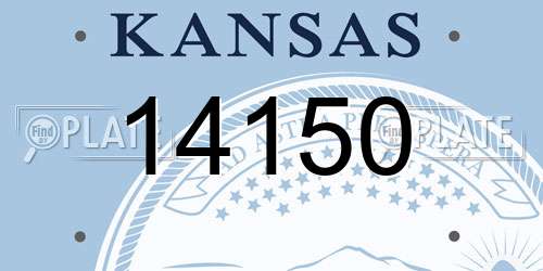 14150 Kansas License Plate