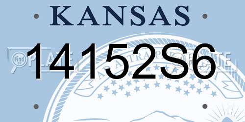14152S6 Kansas License Plate