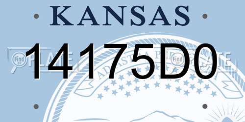 14175D0 Kansas License Plate