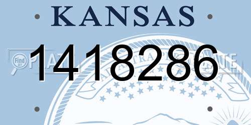 1418286 Kansas License Plate